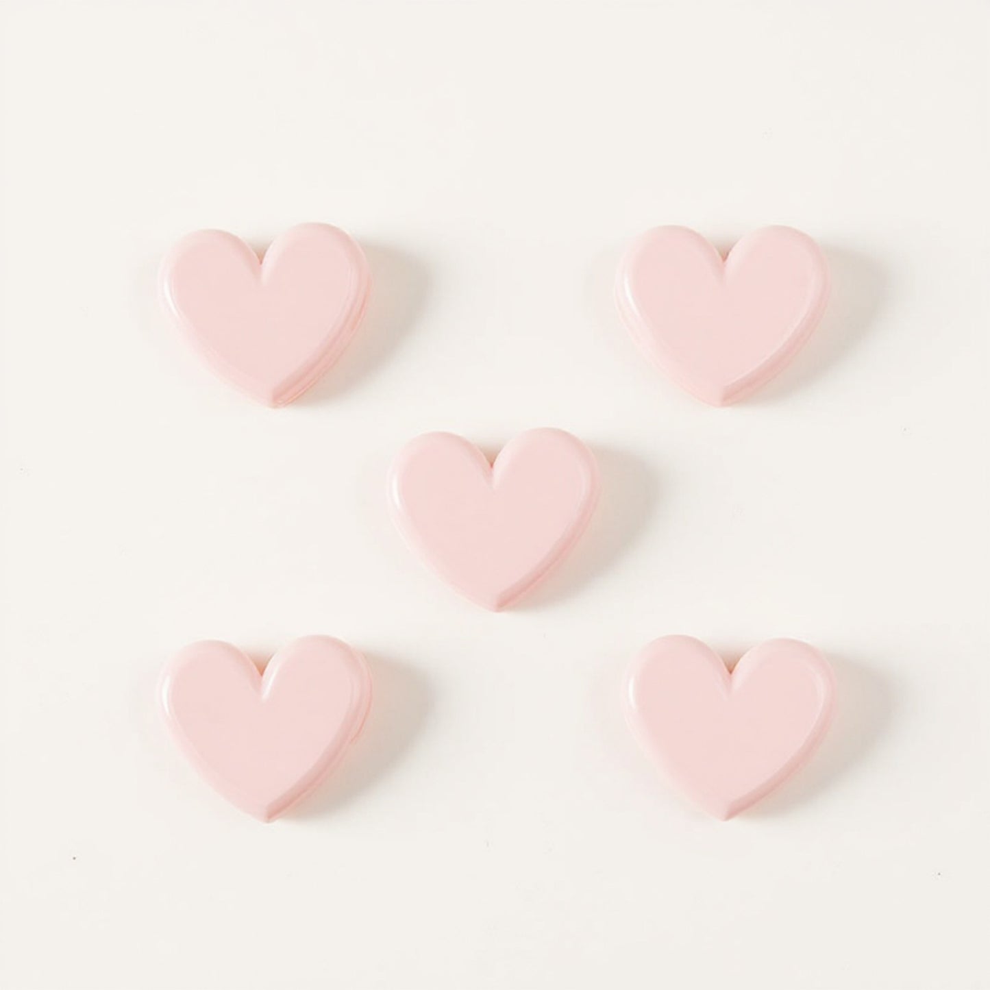 Set of 10 Heart-Shaped Acrylic Hair Claw Clips