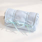 Quilted Satin Ribbon Pencil Case with Zipper Closure and Large Storage Capacity 7.9x4.3x2.7 in