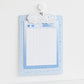 Angel Cloud-Themed Cardboard Clamp with Decorative Border and Stationery Paper