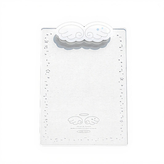 Angel Cloud-Themed Cardboard Clamp with Decorative Border and Stationery Paper