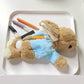 Plush Bunny Pencil Case with Soft Fleece Texture and Zipper Storage Compartment 9.8x3x3 in