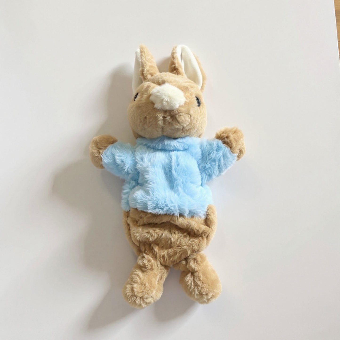 Plush Bunny Pencil Case with Soft Fleece Texture and Zipper Storage Compartment 9.8x3x3 in