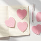 3-Piece Heart Shaped Sticky Note Pad Set for Desk and Office Use