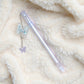10-Piece Butterfly Charm Gel Pen Set with Glitter Pendant and Chain Detail