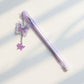 10-Piece Butterfly Charm Gel Pen Set with Glitter Pendant and Chain Detail