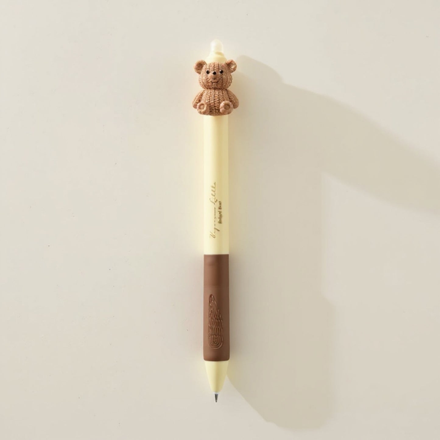5-Piece Teddy Bear Top Gel Pen Set with Soft Grip and Adorable 3D Bear Design
