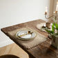 2-Piece Rectangular Lace Trim Woven Placemat with Decorative Crochet Edge