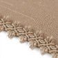 2-Piece Rectangular Lace Trim Woven Placemat with Decorative Crochet Edge