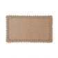 2-Piece Rectangular Lace Trim Woven Placemat with Decorative Crochet Edge