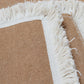 2-Piece Rectangular Lace Trim Woven Placemat with Decorative Crochet Edge