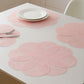 2-Piece Flower Shaped Placemat with Petal Design Cutout