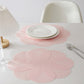 2-Piece Flower Shaped Placemat with Petal Design Cutout