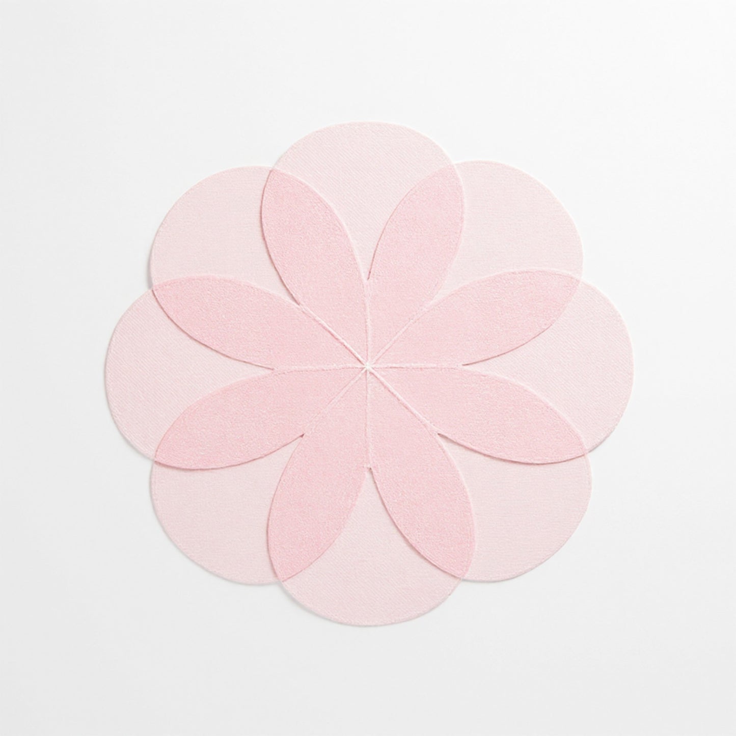 2-Piece Flower Shaped Placemat with Petal Design Cutout
