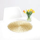 4-Piece Round Spiral Woven Placemat with Textured Swirl Design