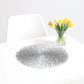4-Piece Round Spiral Woven Placemat with Textured Swirl Design