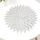 4-Piece Round Leaf Pattern Placemat with Cutout Design