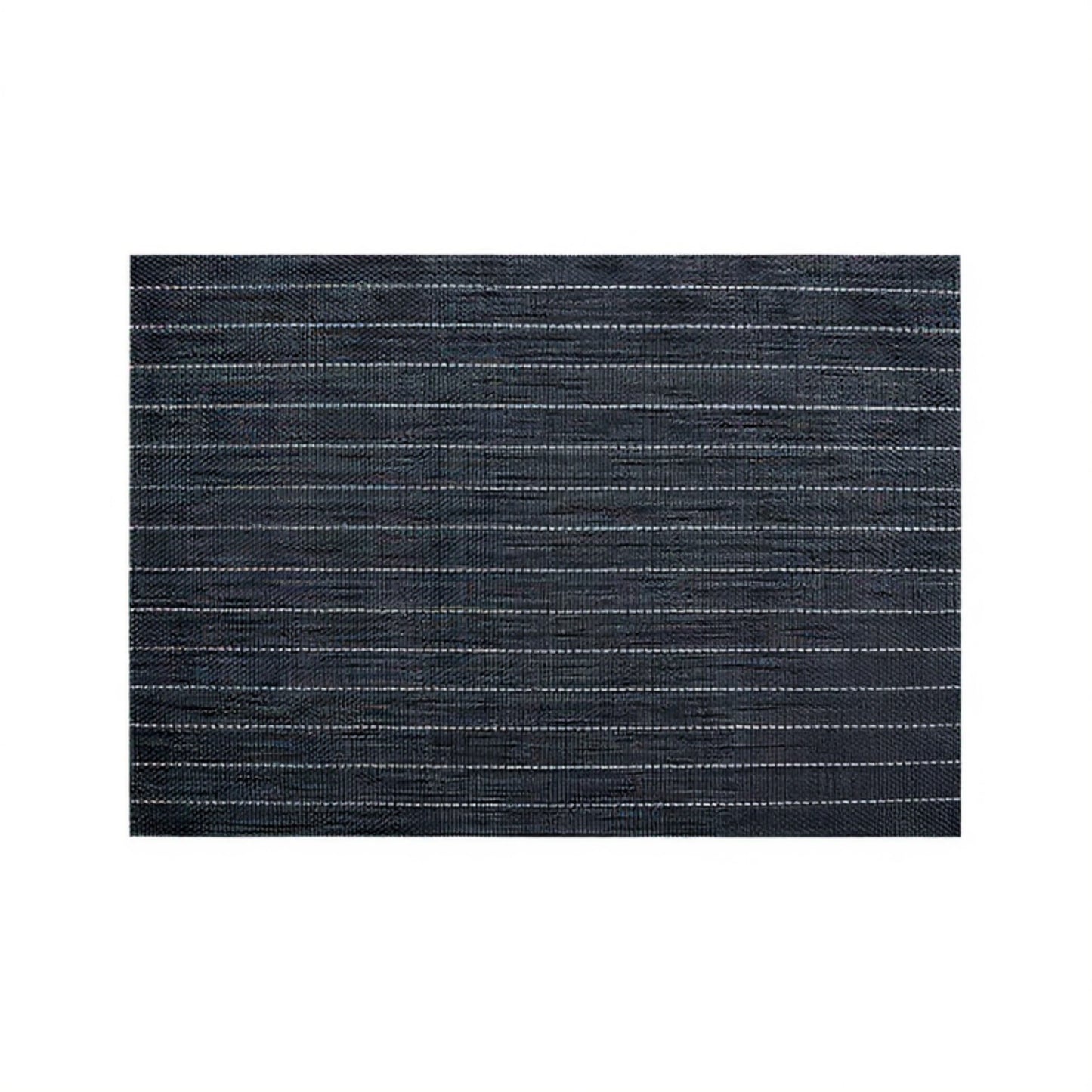 2-Piece Rectangular Woven Placemat with Subtle Horizontal Stripe Texture