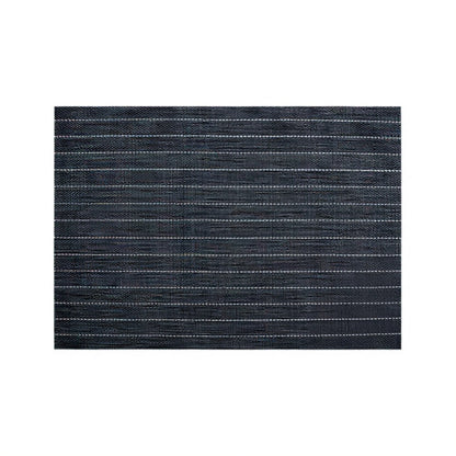 2-Piece Rectangular Woven Placemat with Subtle Horizontal Stripe Texture