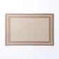 2-Piece Rectangular Woven Placemat with Subtle Horizontal Stripe Texture