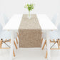 Solid Woven Table Runner with Textured Linen-Look Finish