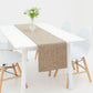 Solid Woven Table Runner with Textured Linen-Look Finish