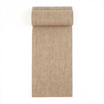 Solid Woven Table Runner with Textured Linen-Look Finish