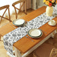 Ornate Damask Table Runner with Intricate Scroll Pattern 12x55in