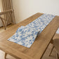 Ornate Damask Table Runner with Intricate Scroll Pattern 12x55in
