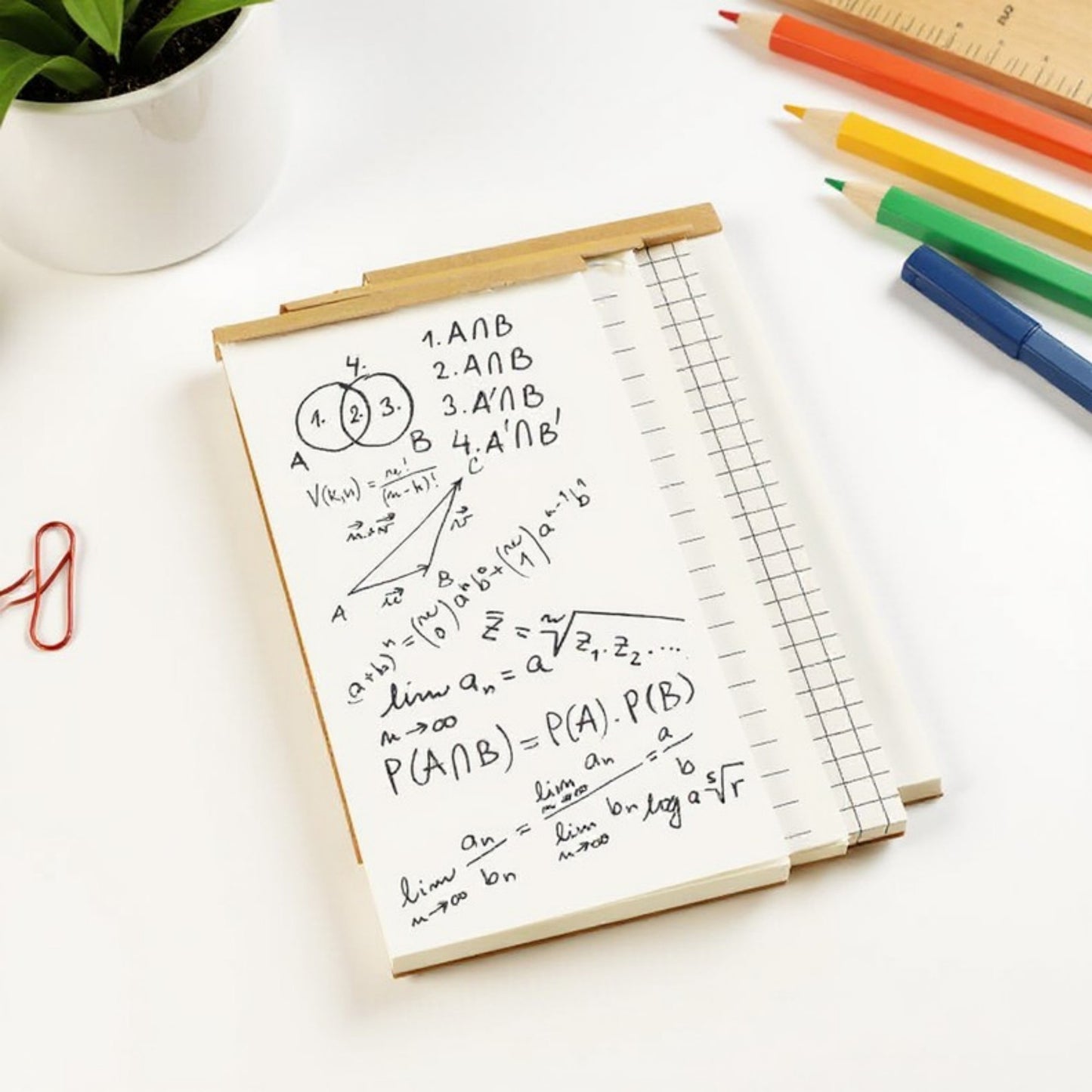 10-Piece Minimalist Notepad Set with Kraft Covers and Tear-Off Pages 50 Pages 5.5x2.7in