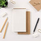 10-Piece Minimalist Notepad Set with Kraft Covers and Tear-Off Pages 50 Pages 5.5x2.7in