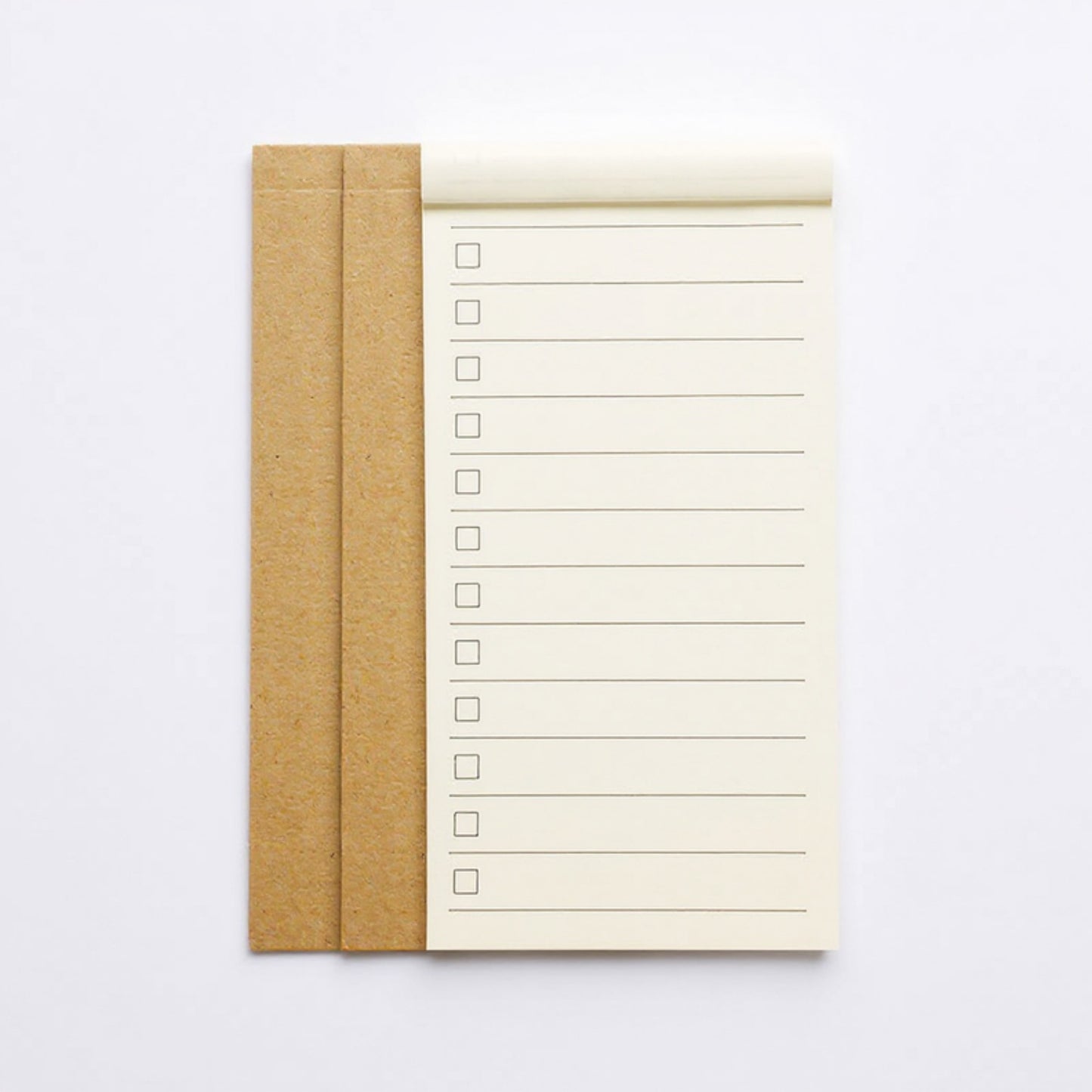 10-Piece Minimalist Notepad Set with Kraft Covers and Tear-Off Pages 50 Pages 5.5x2.7in