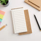10-Piece Minimalist Notepad Set with Kraft Covers and Tear-Off Pages 50 Pages 5.5x2.7in