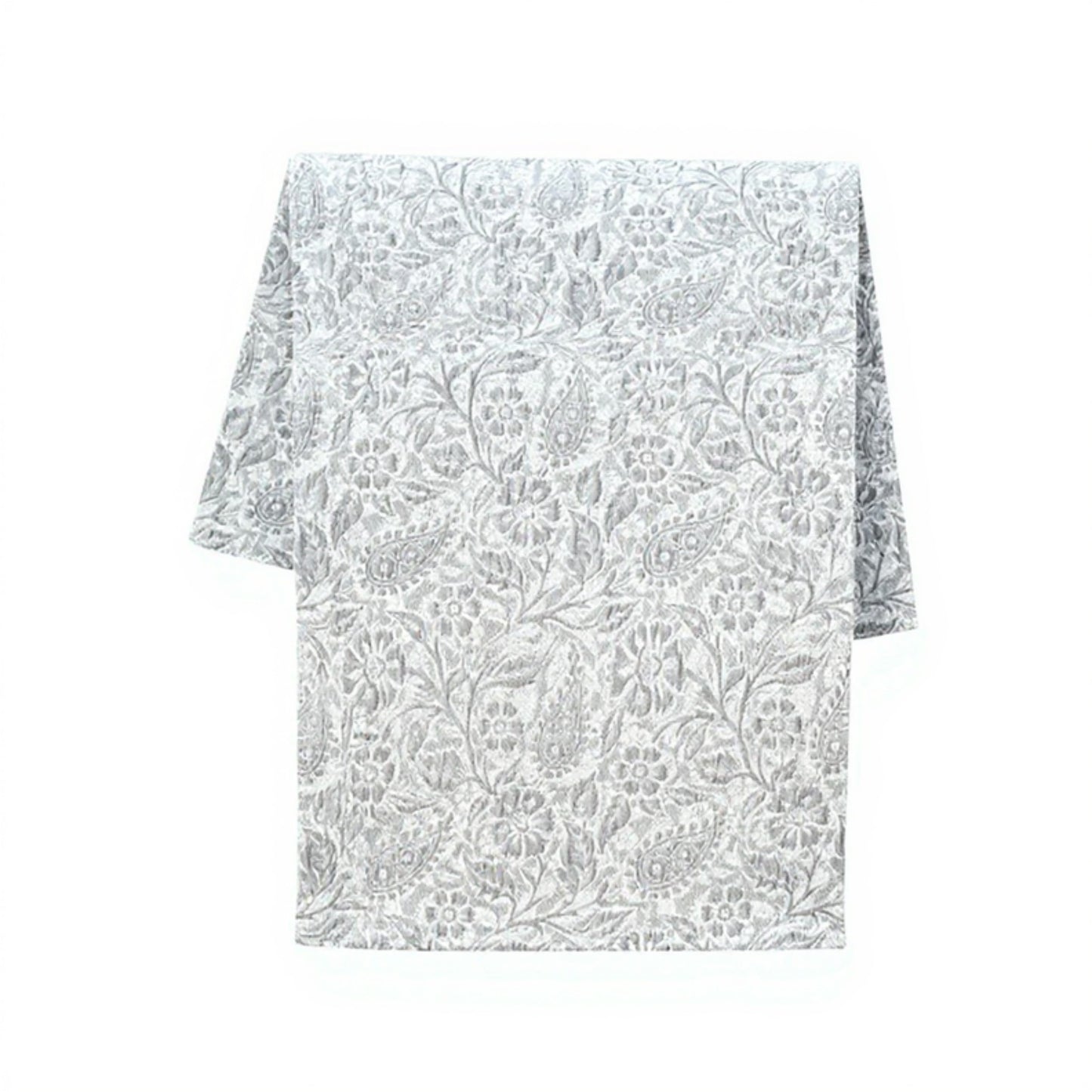 Floral Embroidered Table Runner with Intricate Pattern Detailing 13.5x47in