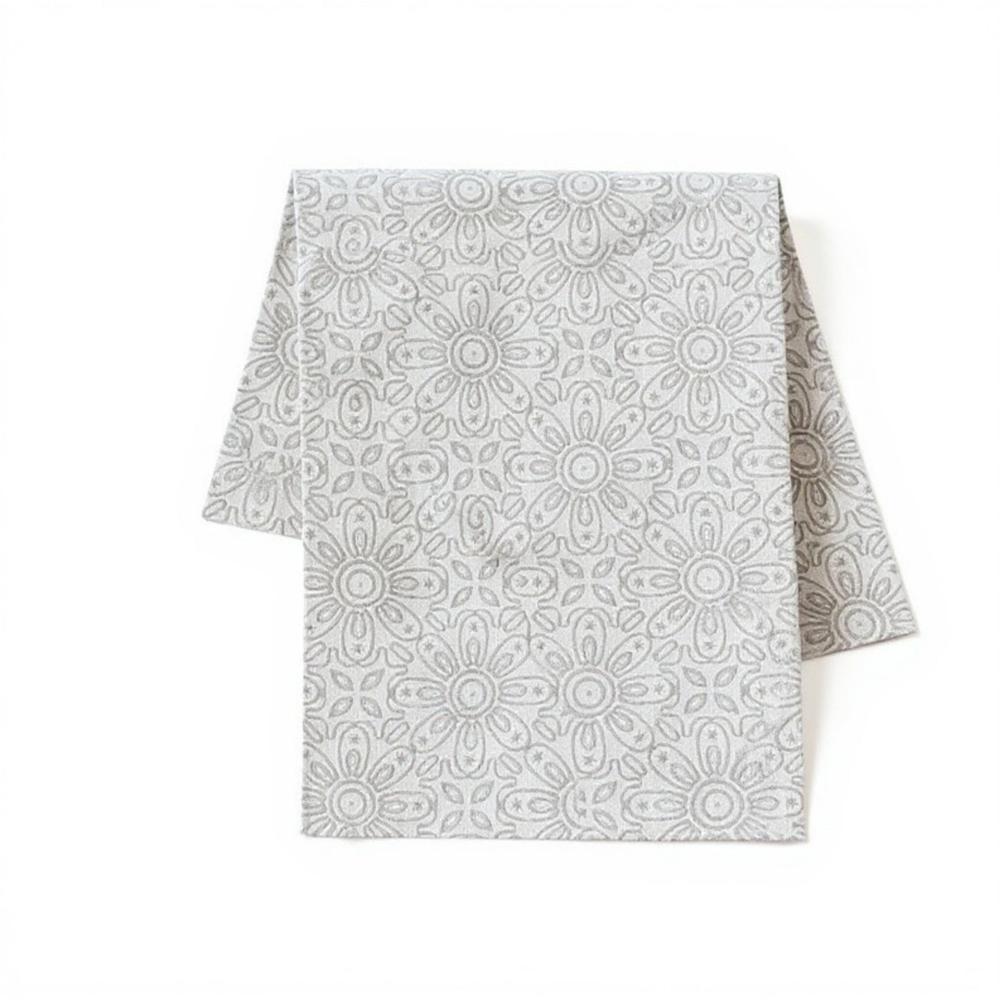Floral Embroidered Table Runner with Intricate Pattern Detailing 13.5x47in