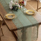 Floral Lace Table Runner with Scalloped Edges and Pom Pom Trim 17.7x47in
