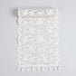 Floral Lace Table Runner with Scalloped Edges and Pom Pom Trim 17.7x47in