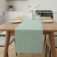 Floral Line Art Table Runner with Soft Woven Finish