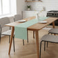Floral Line Art Table Runner with Soft Woven Finish