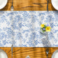 Vintage Floral Print Table Runner with Classic Woven Detailing
