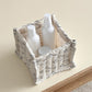 Square Fabric Storage Bin with Cartoon Animal Print and Soft Quilted Design 6.7x6.7x6in