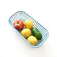 2-Piece Rectangular Mesh Storage Basket Set with Open Grid Design 6x4x2in