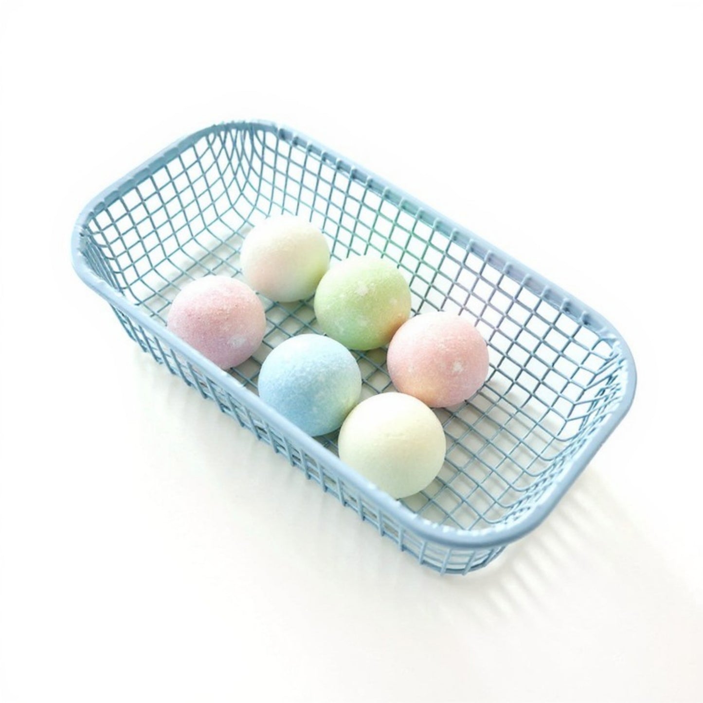 2-Piece Rectangular Mesh Storage Basket Set with Open Grid Design 6x4x2in