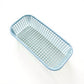 2-Piece Rectangular Mesh Storage Basket Set with Open Grid Design 6x4x2in