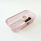 2-Piece Rectangular Mesh Storage Basket Set with Open Grid Design 6x4x2in