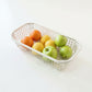 2-Piece Rectangular Mesh Storage Basket Set with Open Grid Design 6x4x2in