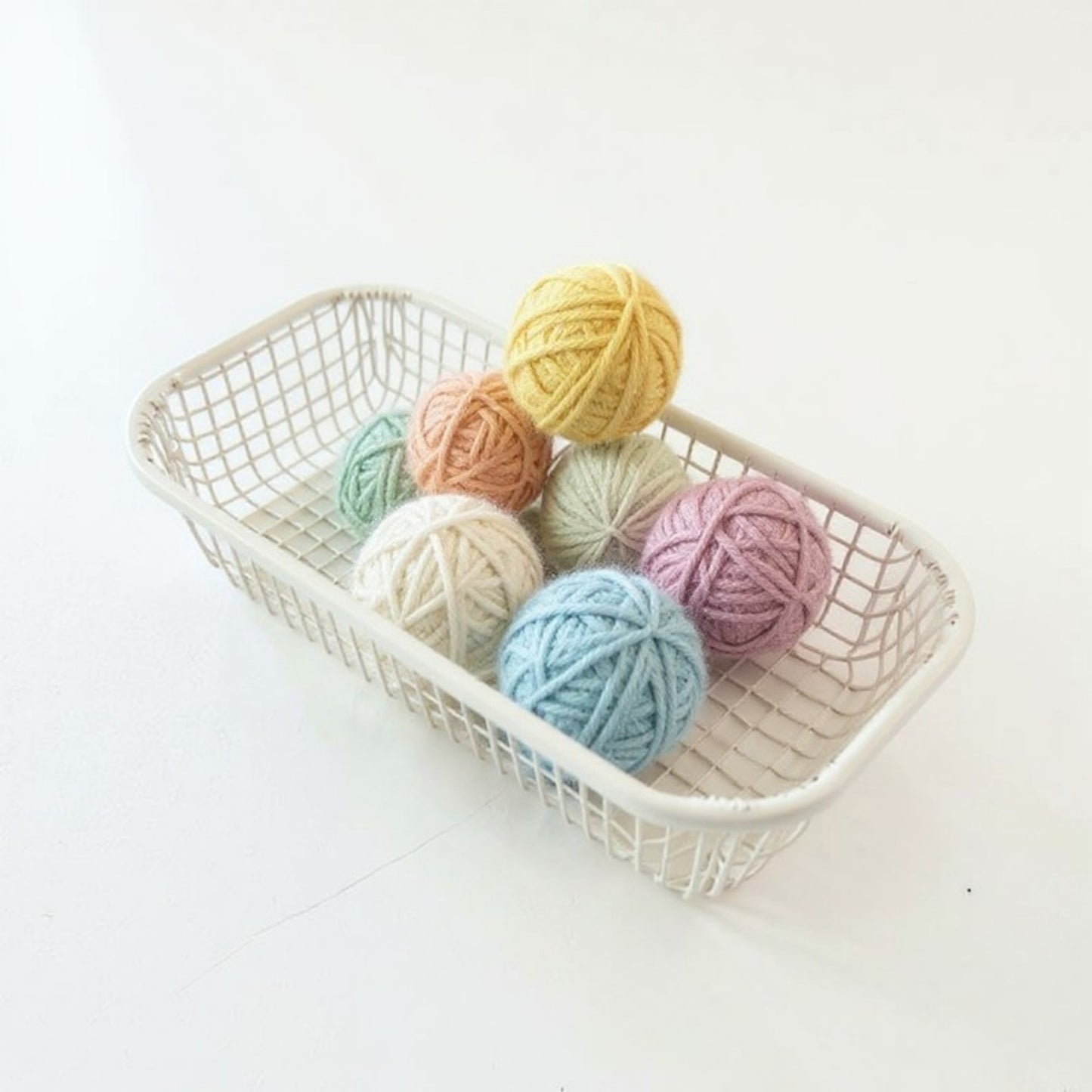 2-Piece Rectangular Mesh Storage Basket Set with Open Grid Design 6x4x2in
