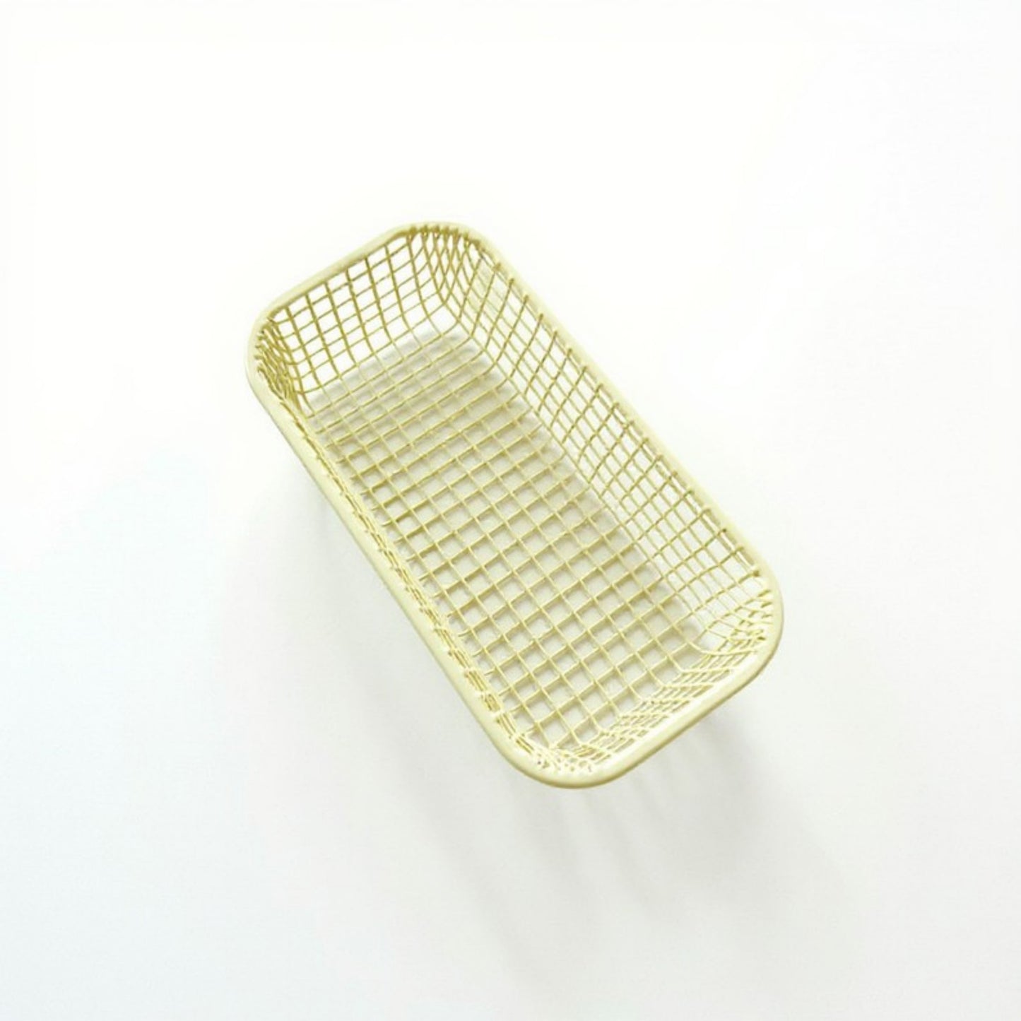 2-Piece Rectangular Mesh Storage Basket Set with Open Grid Design 6x4x2in