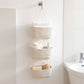 3-Tier Hanging Rope Basket Organizer with Braided Design and Loop Handle 17.5in (5.5x2.8in)