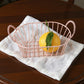 Oval Wire Storage Basket with Dual Handles and Open Frame Design 7x4.7x3in