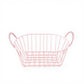 Oval Wire Storage Basket with Dual Handles and Open Frame Design 7x4.7x3in